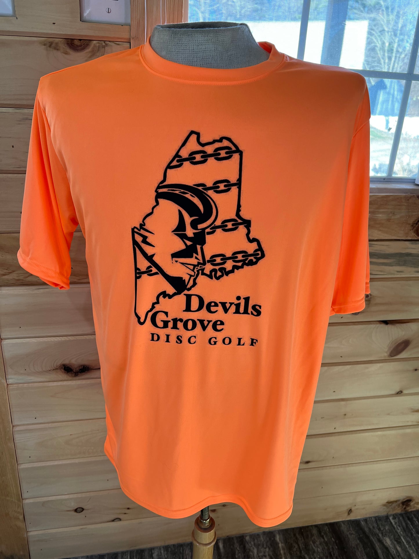Devils Grove Maine Logo Poly Tee